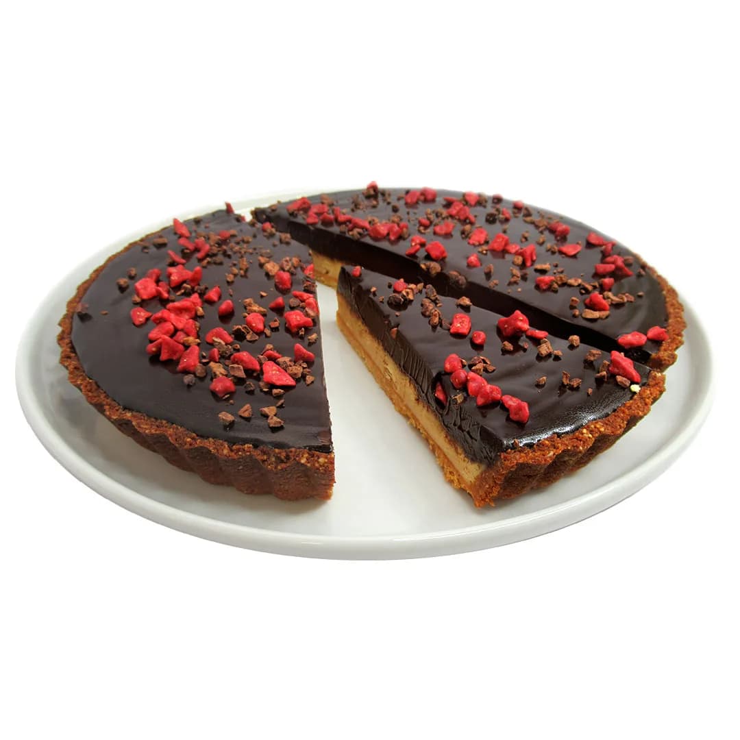 Tarta de Chocolate y Mantequilla de Maní, LowCarb y Vegana, 730 grs
