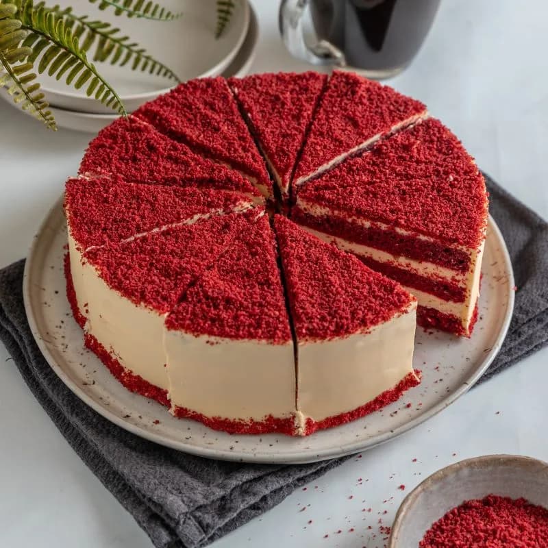 Torta Red Velvet sin azúcar Keto 20 cm diámetro