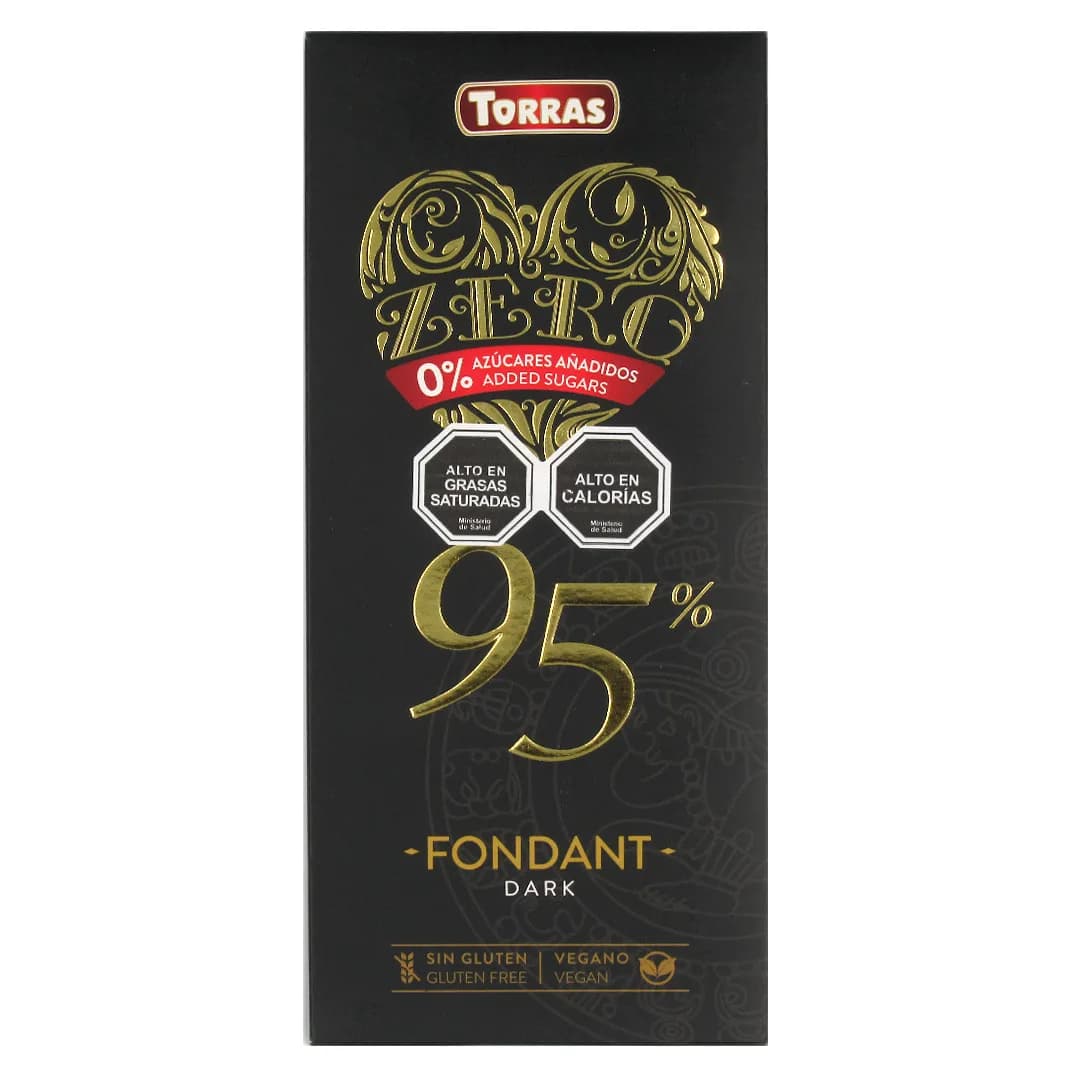 Barra de Chocolate para cobertura vegano 95% Cacao sin Azúcar añadida y sin gluten 100 grs