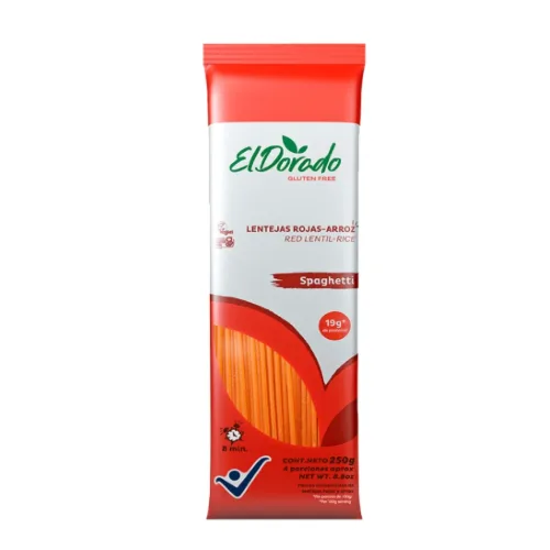 Pasta de Lentejas Rojas Sin gluten Vegana Spaghetti 250 Gr