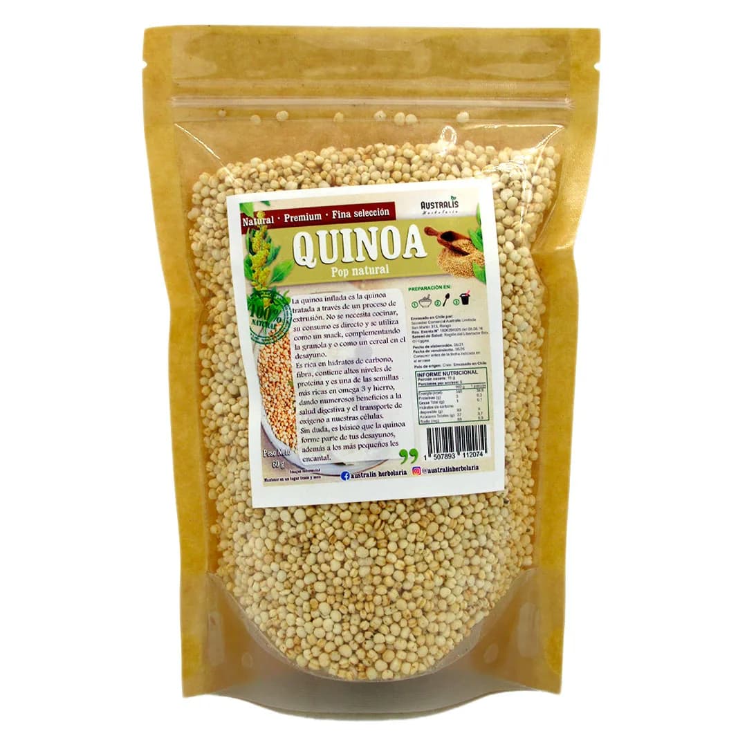 Pop de Quinoa Natural 60 grs Gramos