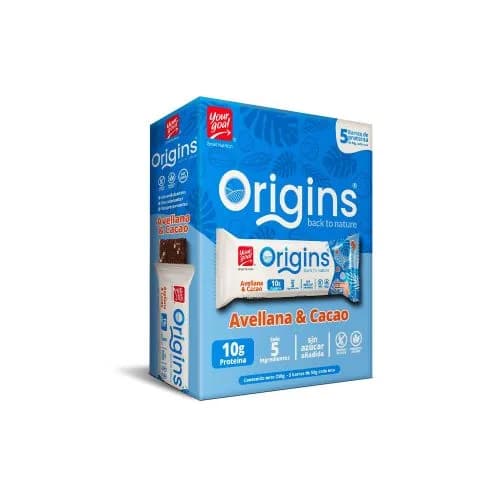 Pak 5 Barra Origins Avellana Cacao 50 grs