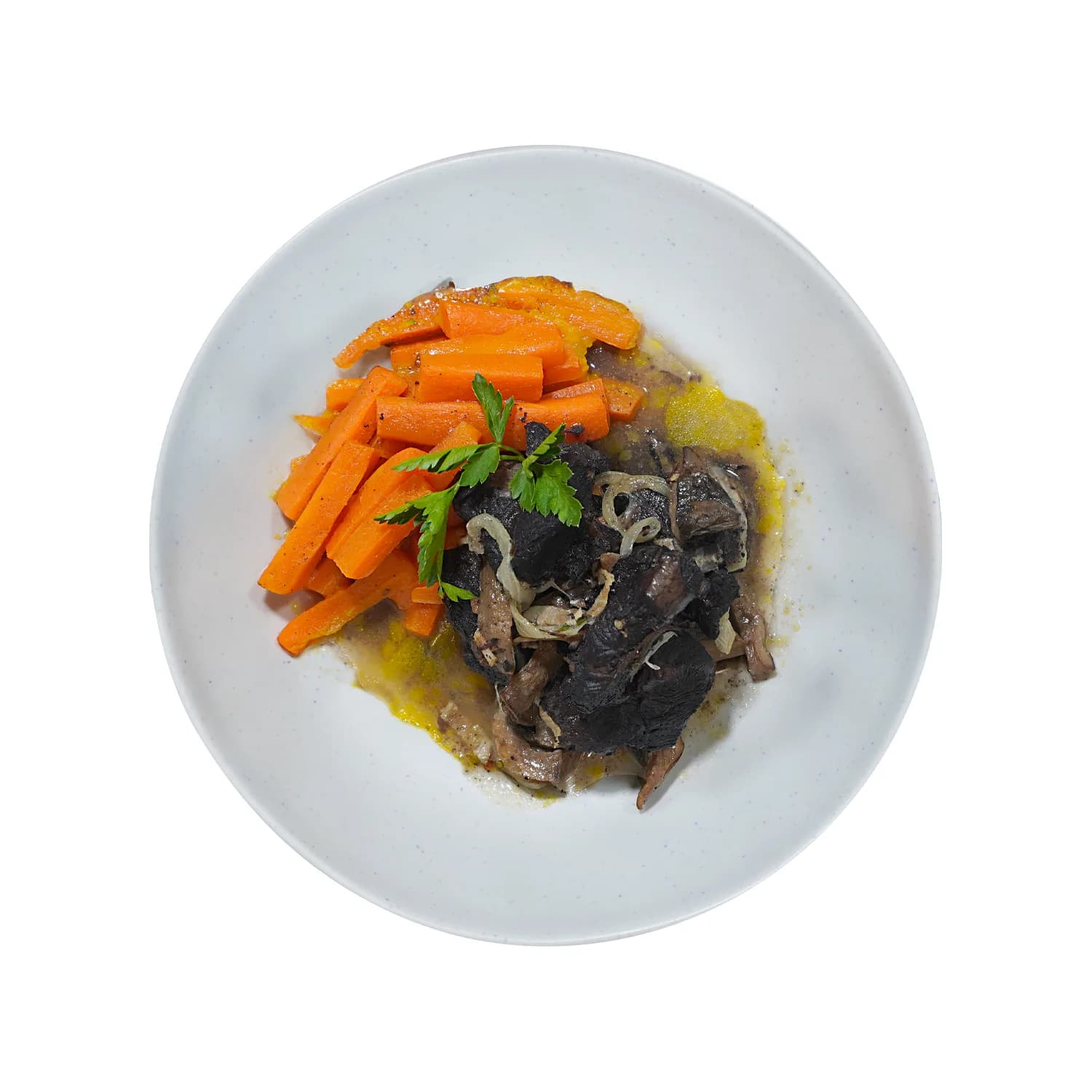 Bourguignon con zanahoria glaseadas