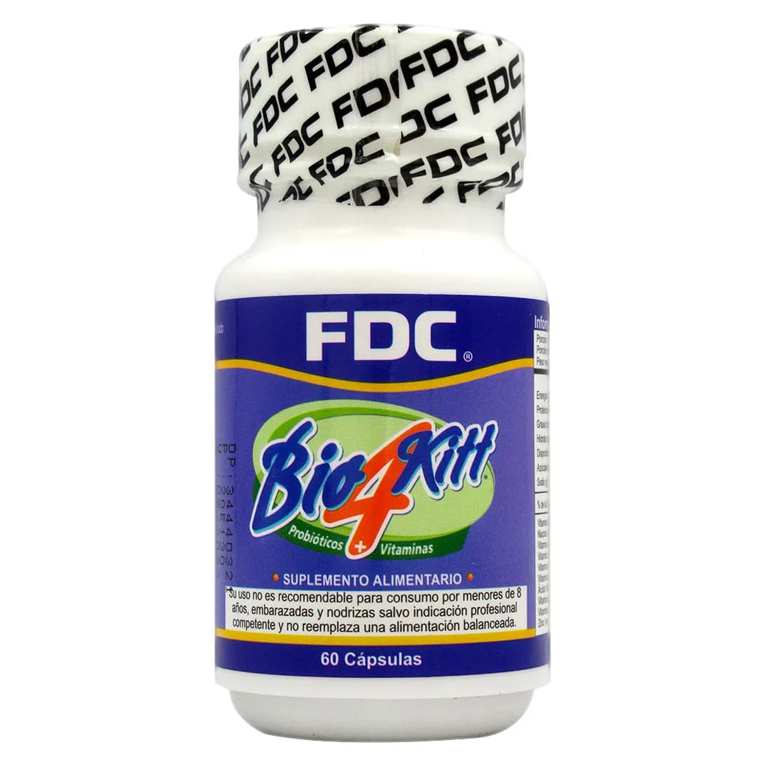 Suplemento Alimentario BIO 4 KITT Probioticos + Vitaminas 60 Capsulas