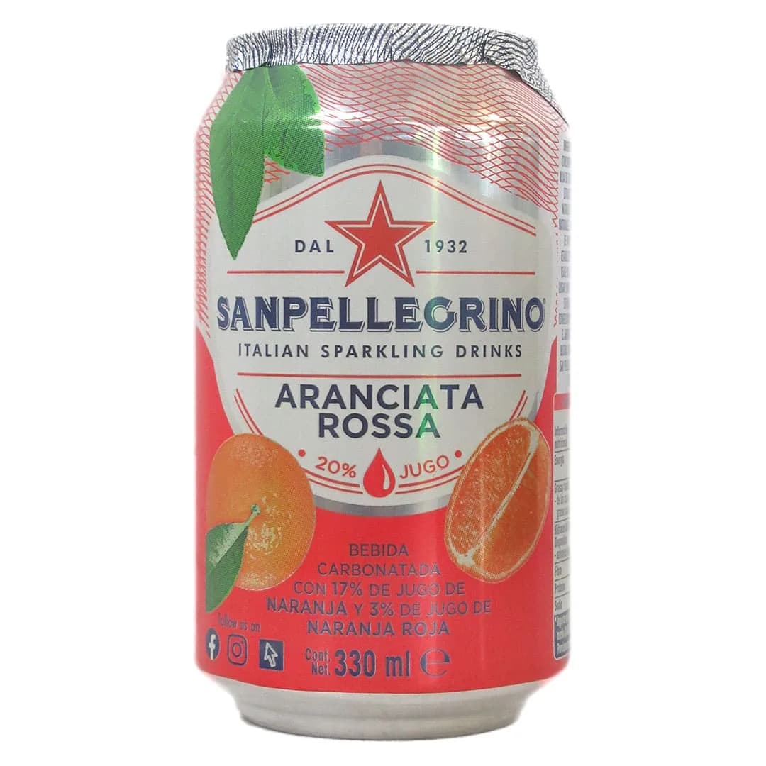 Agua Gasificada con jugo de naranja roja 330 ml
