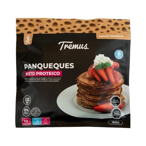 Pack 8 Panqueques, Keto y Proteico, Sin Azúcar Añadida, 160 g