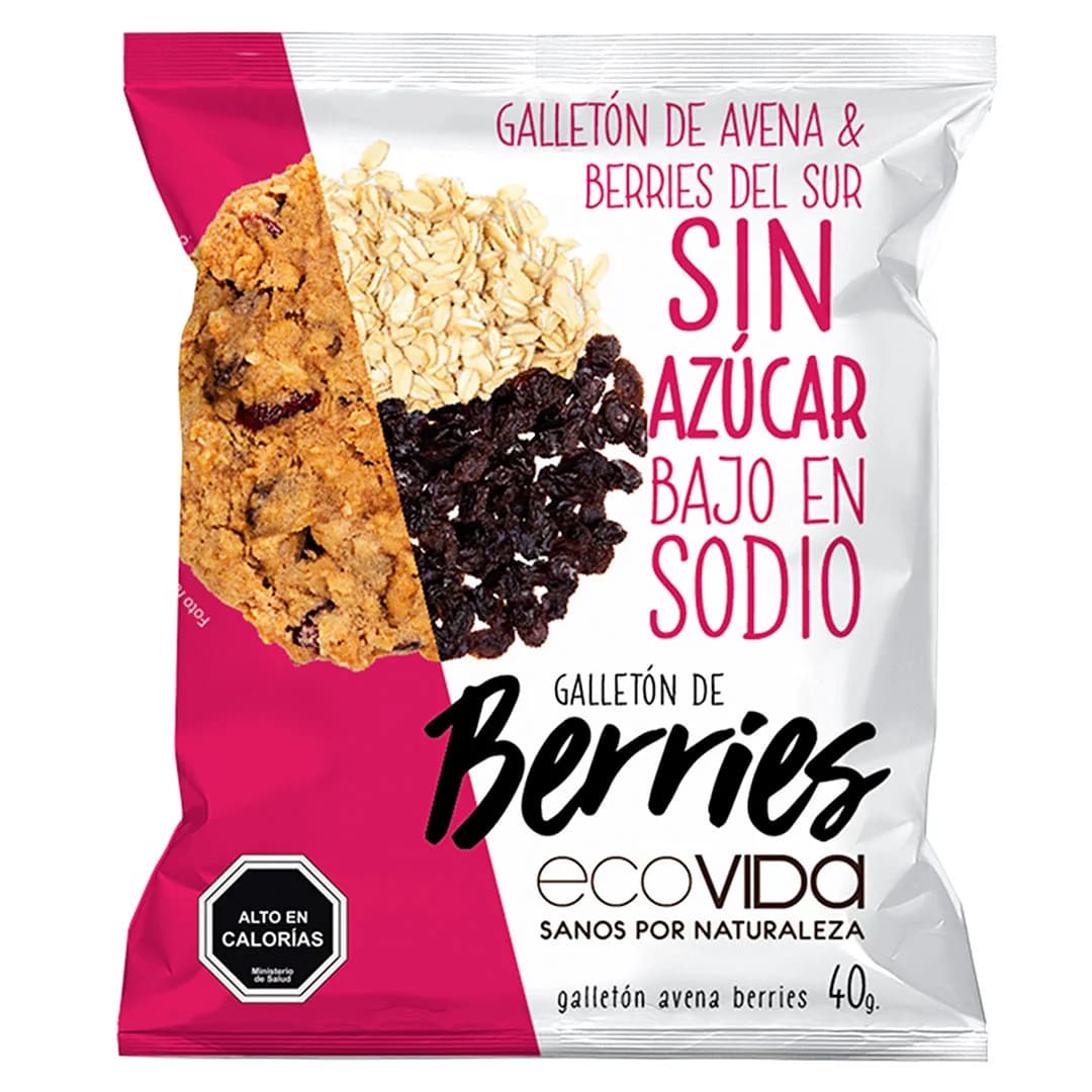 Galleton de Avena con BerriesSin Azúcar Sin Lactosa 40 grs