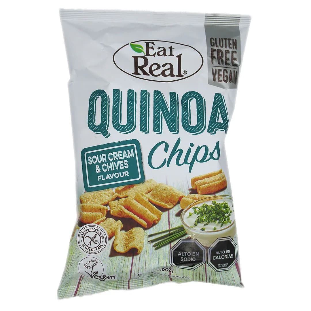 Snack Quinoa Chips Saur Cream & Chives Sin gluten Veganos 80 gr