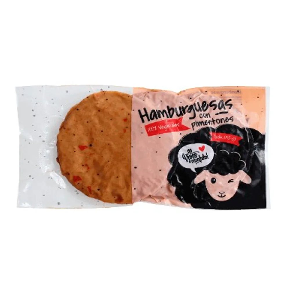 Hamburguesas con pimentones 100% Vegetal 3 unidades 150g