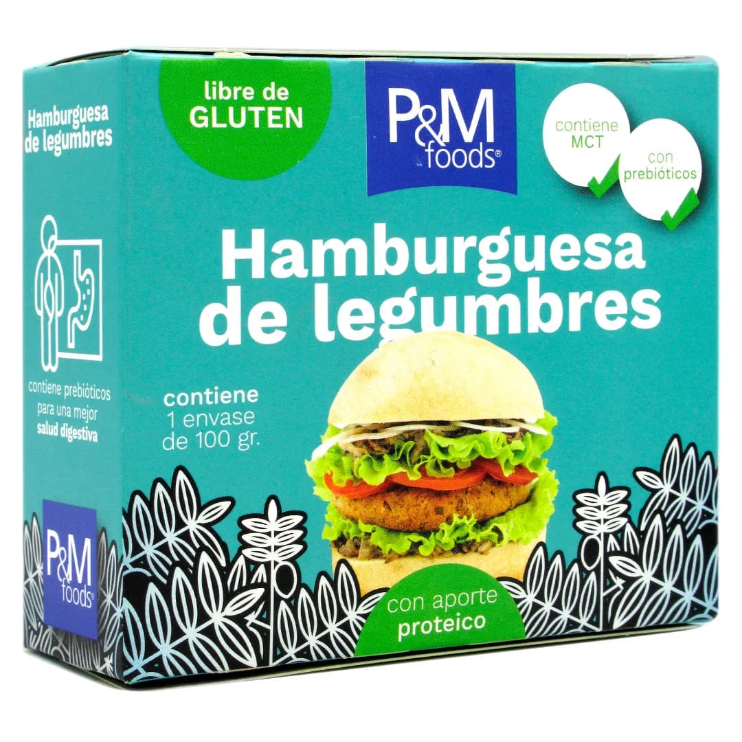 Mezcla para preparar Hamburguesa de legumbres con Prebióticos Sin Gluten 100 grs