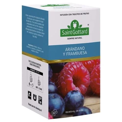 Infusión de Hierbas Arándano Frambuesa 20 bolsas