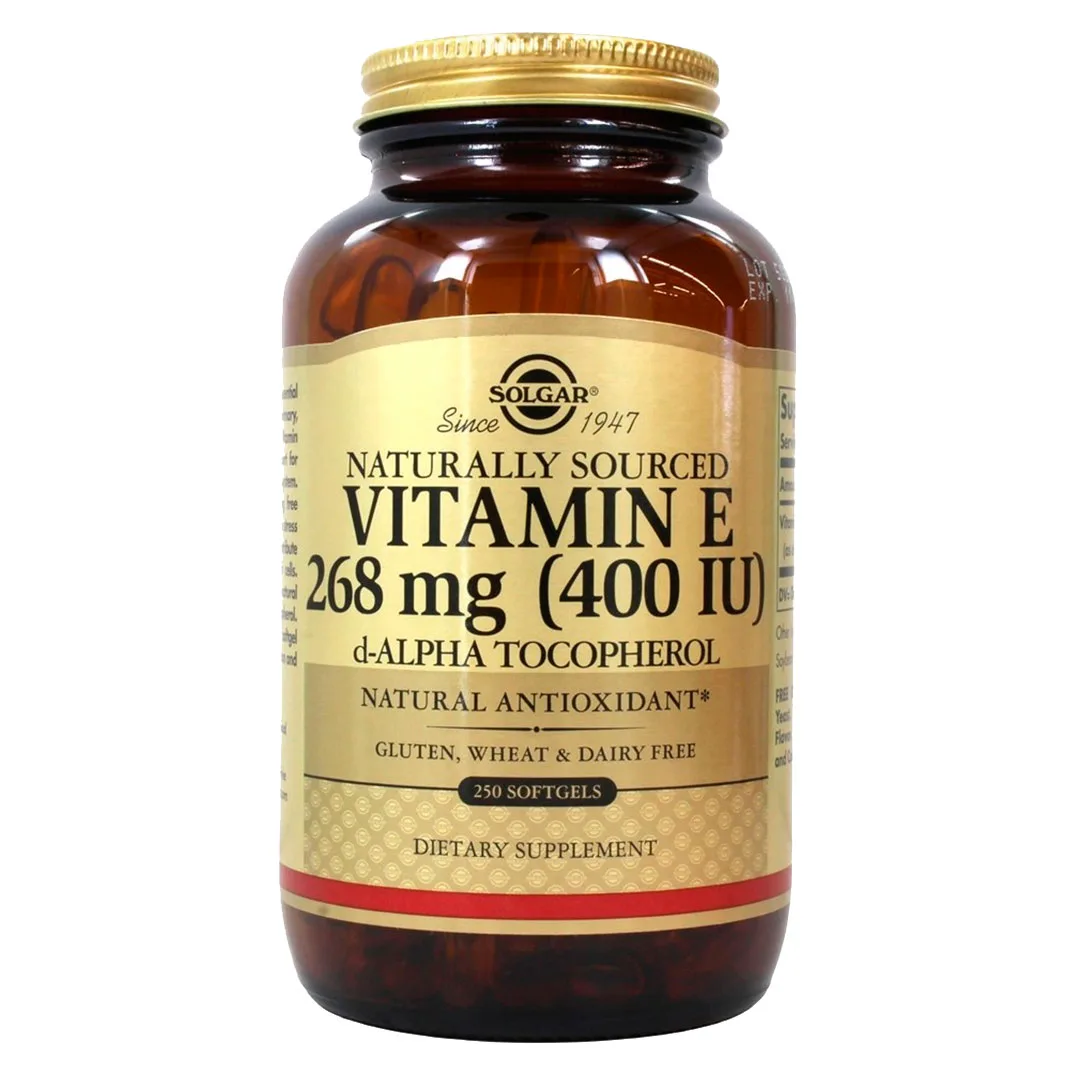 Vitamina E 268 mg 400 UI Libre de Lacteos 250 capsulas blandas