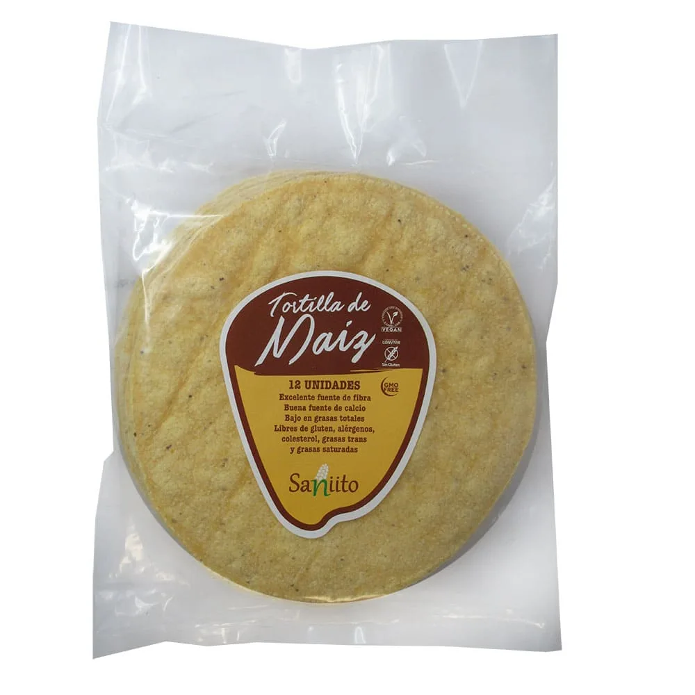 Tortillas de Maíz de 17 cm Libres de Gluten y Veganas 240 gr (8un)