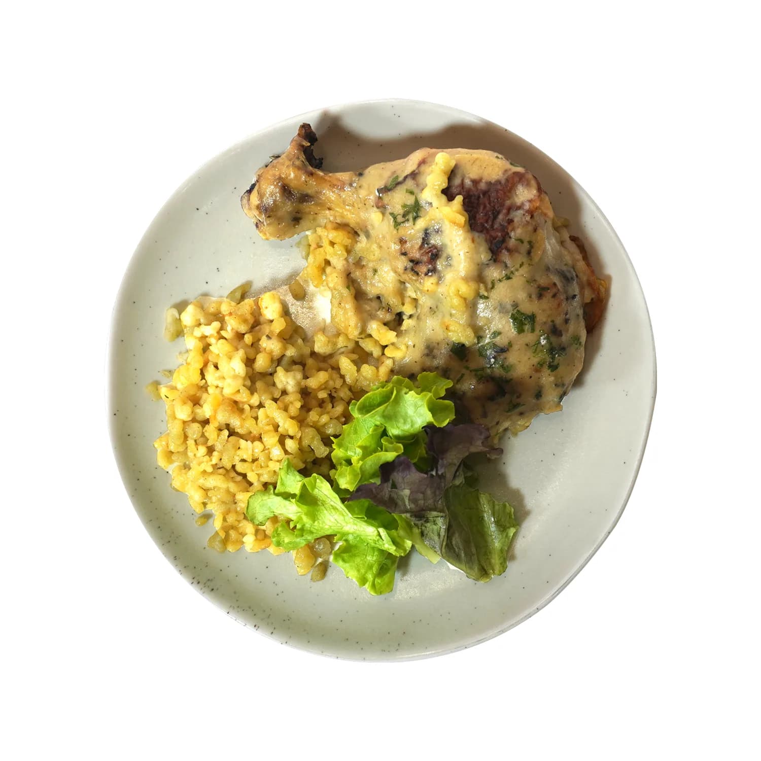 Pollo Gaston Gerard con spaetzle