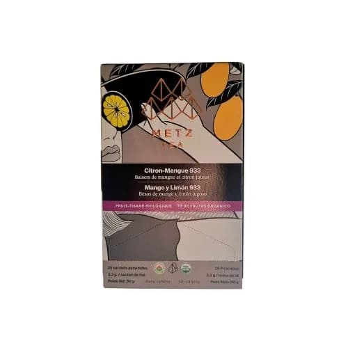 Té De Frutas Orgánico Sabor Mango y Limón 25 Sobres 80 gr