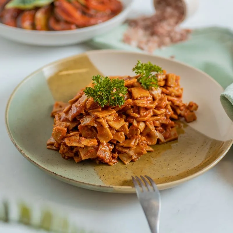 Seitan Adobado en Formato Trocitos, Vegano Familiar, 500 Grs