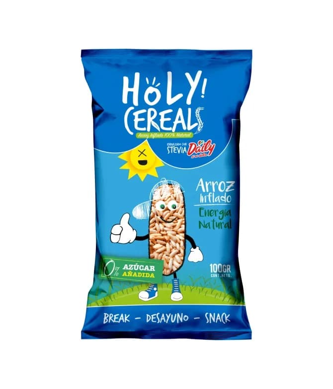 Cereal de Arroz Inflado endulzado con Stevia 100 grs