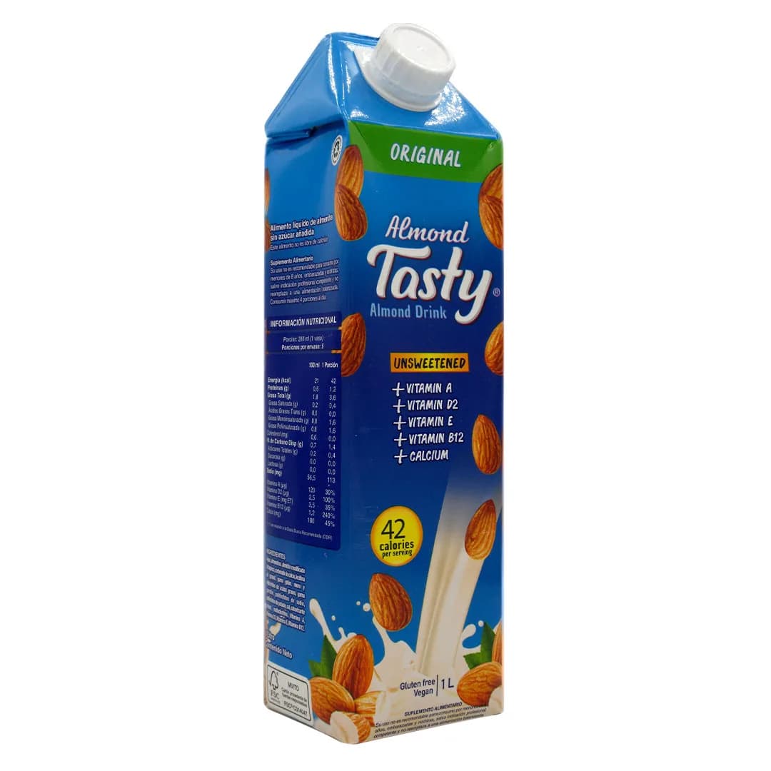 Bebida Vegetal de Almendras sabor Original Sin Azúcar sin gluten 1 lt