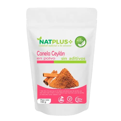 Canela Ceylan en Polvo Libre de Glúten 150 Grs