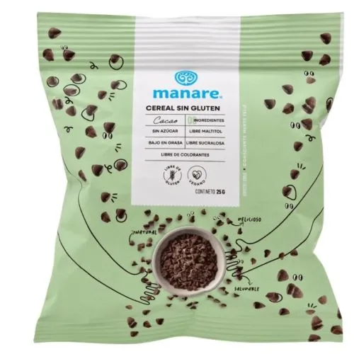 Cereal de Cacao Vegano Sin Gluten 25gr