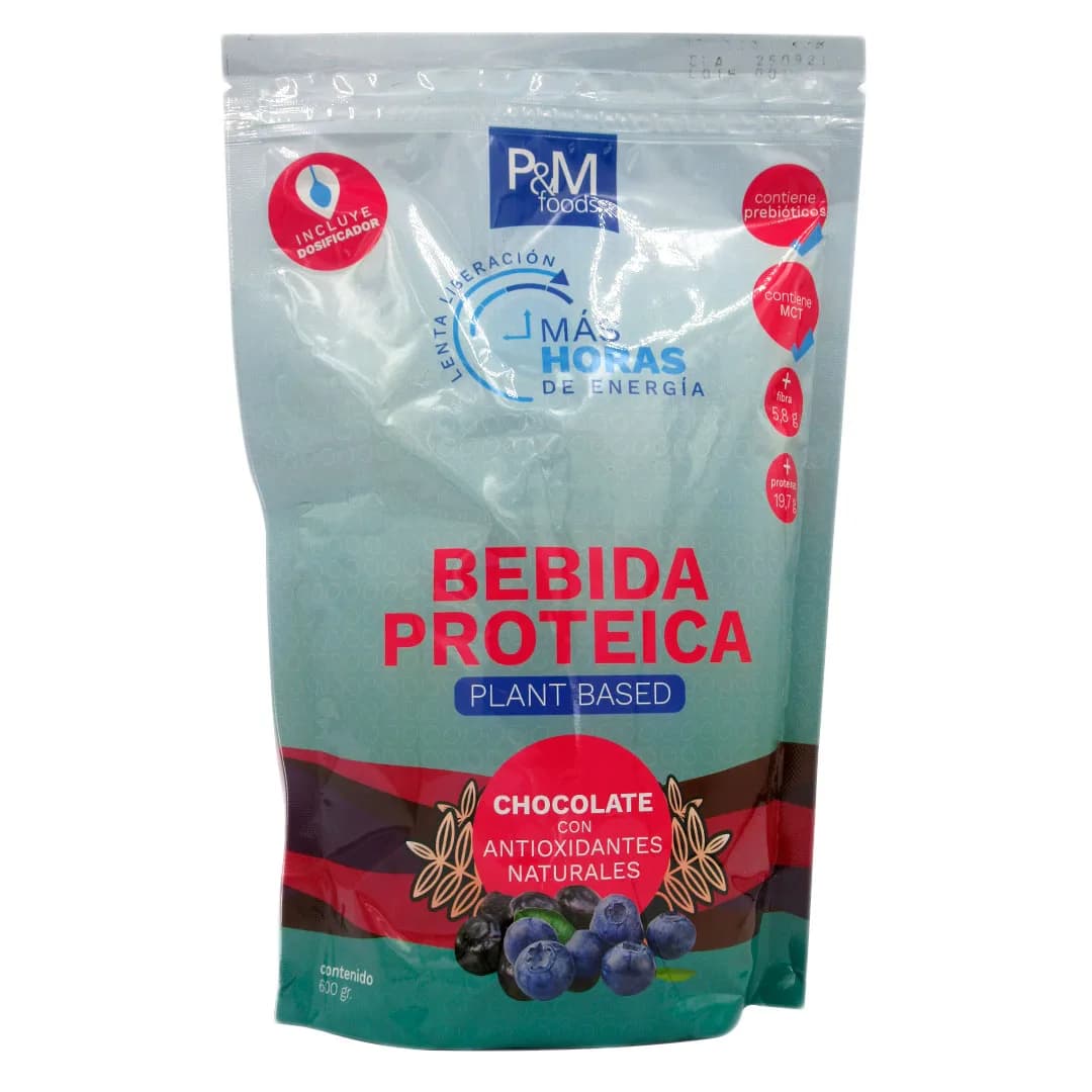 Bebida Proteica Plant Based sabor chocolate apto para veganos 600 grs