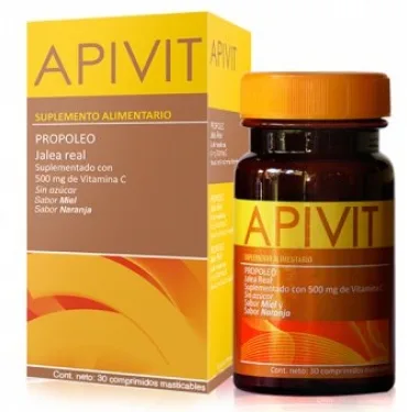 Apivit Adulto Estimulante Natural para las Defensas 30 comprimidos masticables