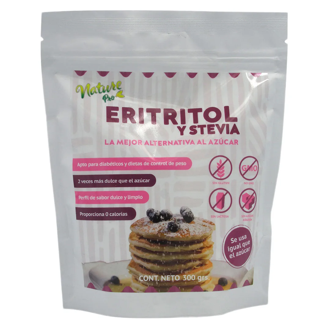Eritritol y Stevia 300 grs