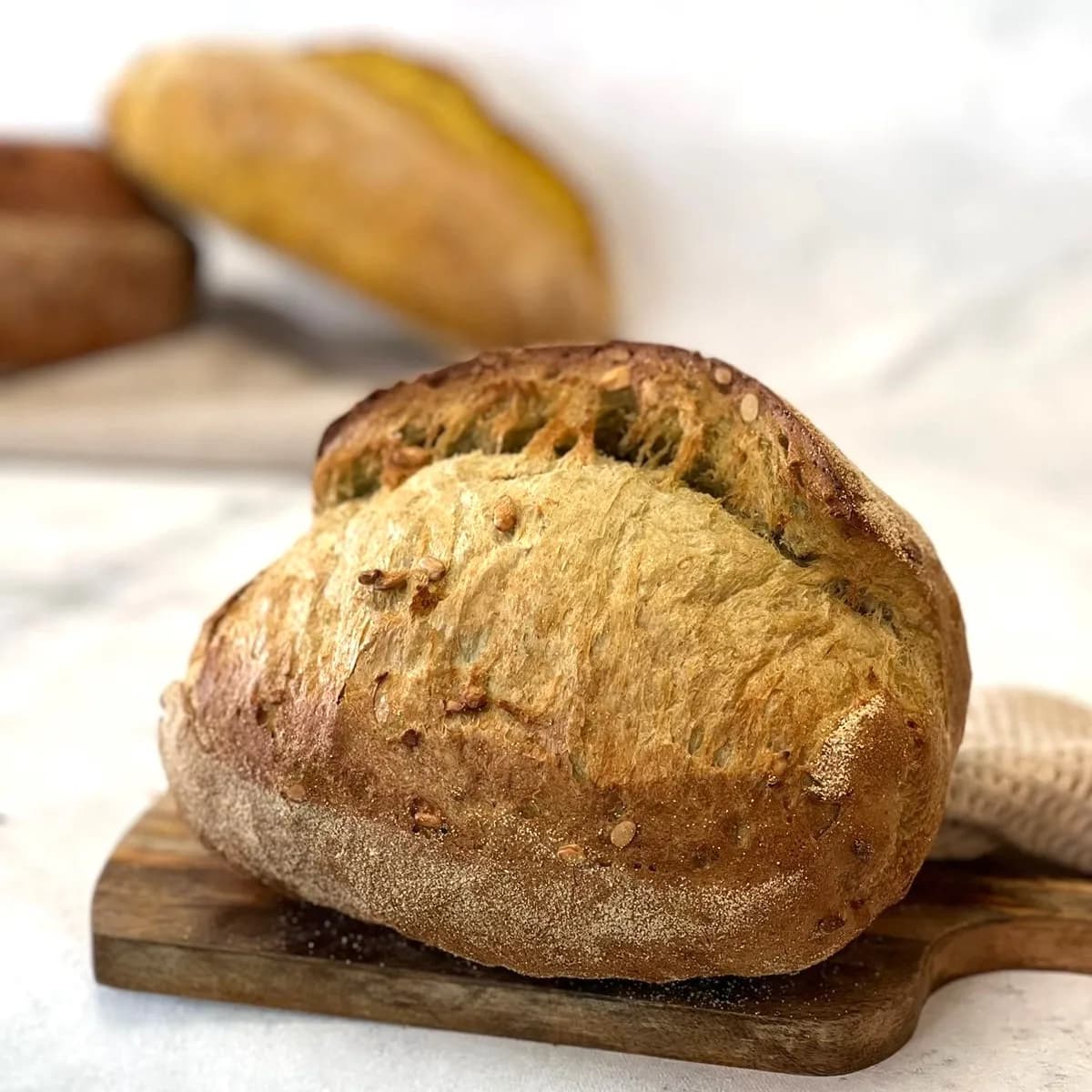 Hogaza Masa Madre Espinaca y Semillas de Maravilla. .Vegano. 450 gr.