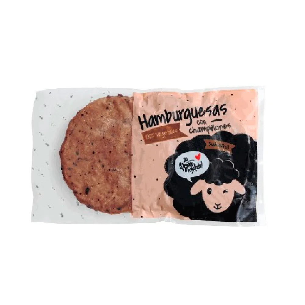 Hamburguesas con champiñones 100% Vegetal 3 unidades 150g