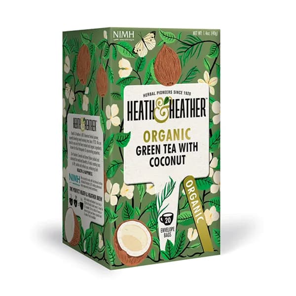 Té Verde Orgánico con Coco 20 bolsas