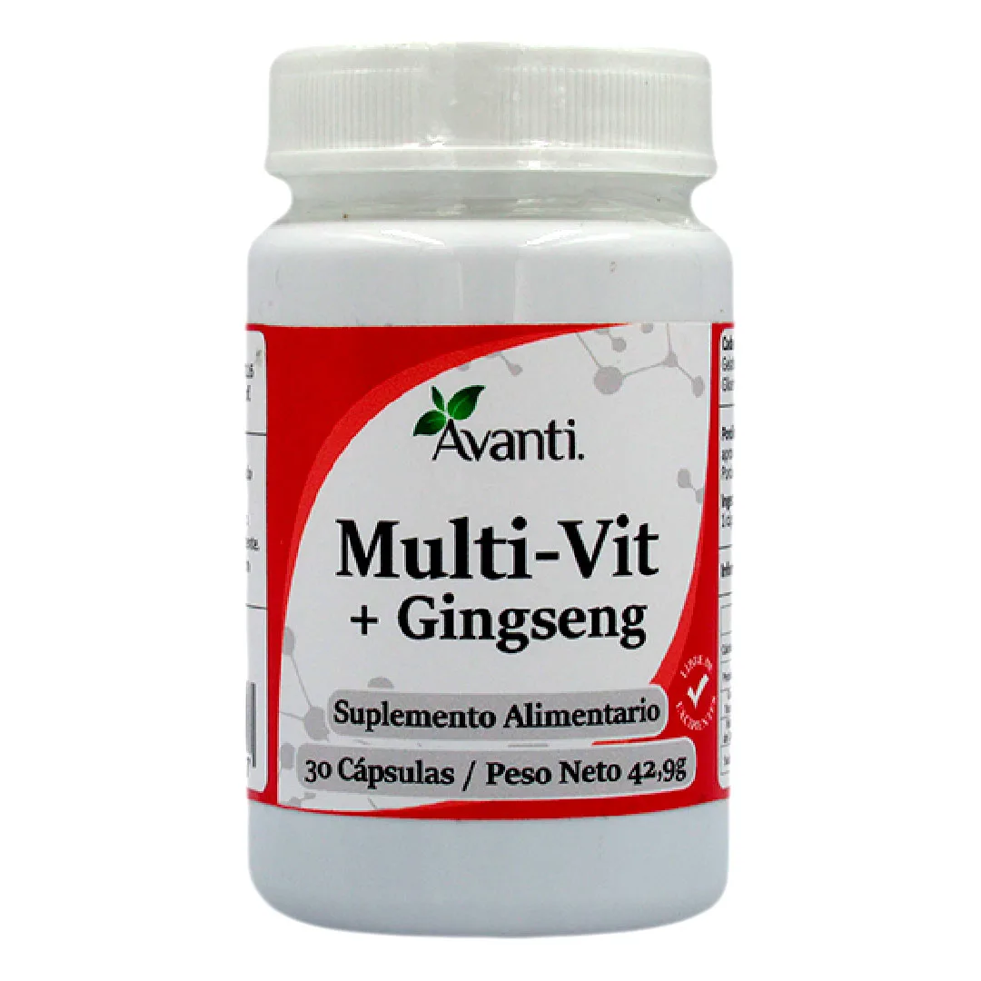 Multi-Vit + Gingseng 30 cápsulas