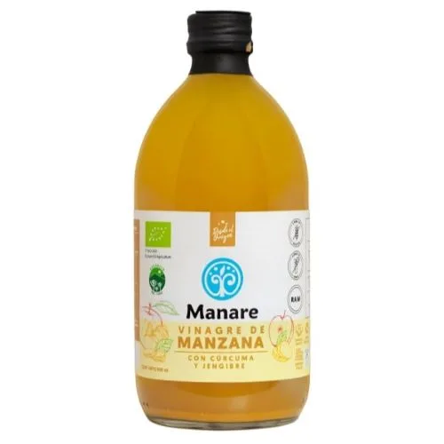 Vinagre de Manzana con Cúrcuma y Jengibre Orgánico 500 ml