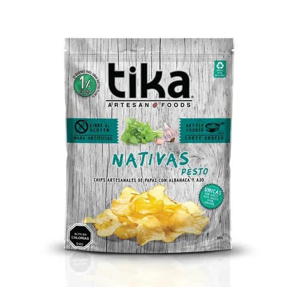 Chips de Papas con Albahaca y Ajo Nativas Pesto 180 grs