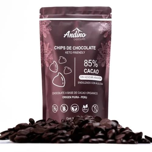 Chips de Chocolate 85% cacao Keto y Vegano 200 grs