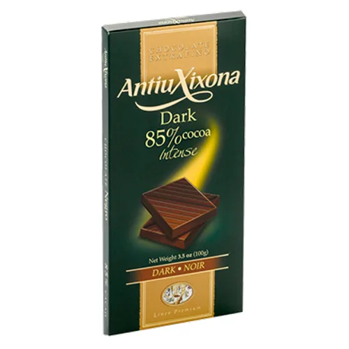 Barra de Chocolate Intense 85% Cacao sin gluten 100 grs