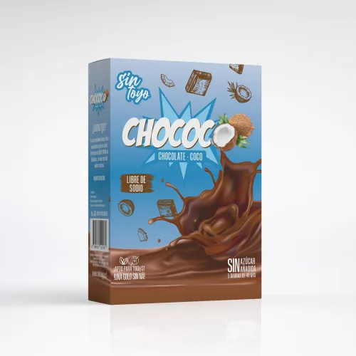 Pack 5 Barra de Proteína Chococo Chocolate coco Vegana Sin Azúcar 40 Gr.