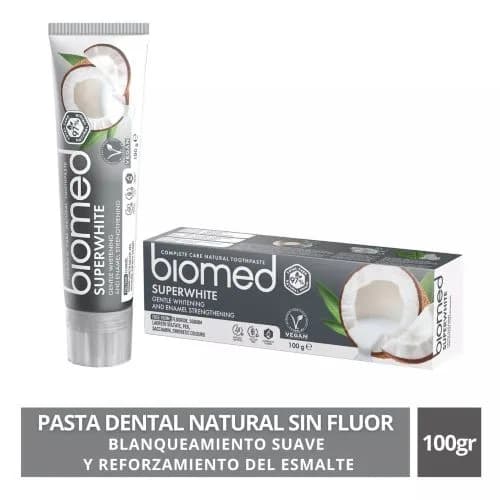 Pasta de Dientes Blanqueamiento y Placa Vegano sin gluten SUPERWHITE 100gr