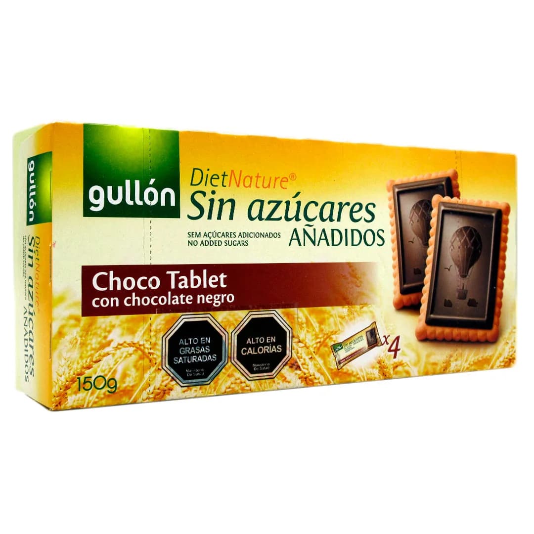 Galletas Choco Tablet con chocolate negro sin Azúcar añadida 150 grs