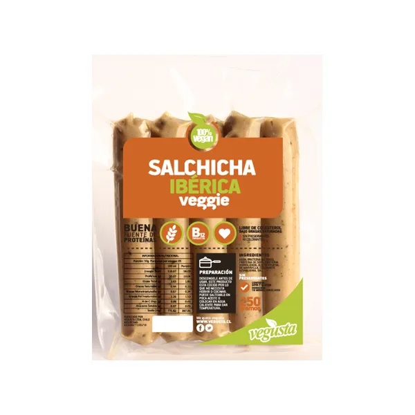 Salchicha Ibérica Vegana 5 Un de 250 Grs en total