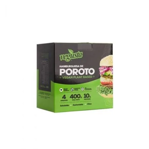 Hamburguesa Vegana Poroto Negro Pack 4 und. 400 grs