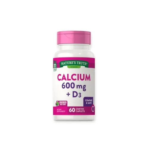 Calcio 600mg + Vitamina D3 60 Capsulas