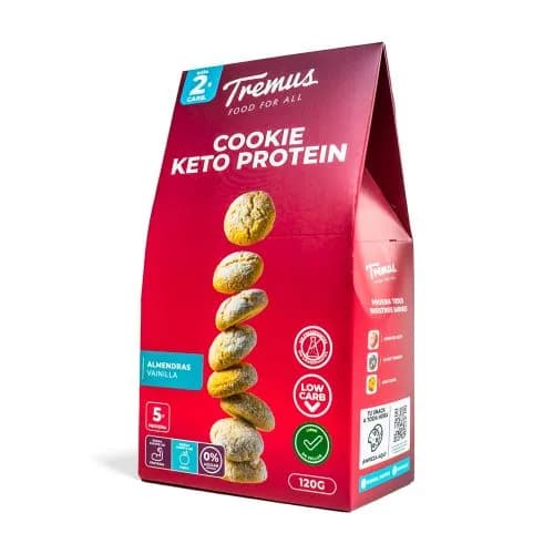 Cookie Keto Protein Almendra y Vainilla, Sin Azúcar Añadida, 120 g