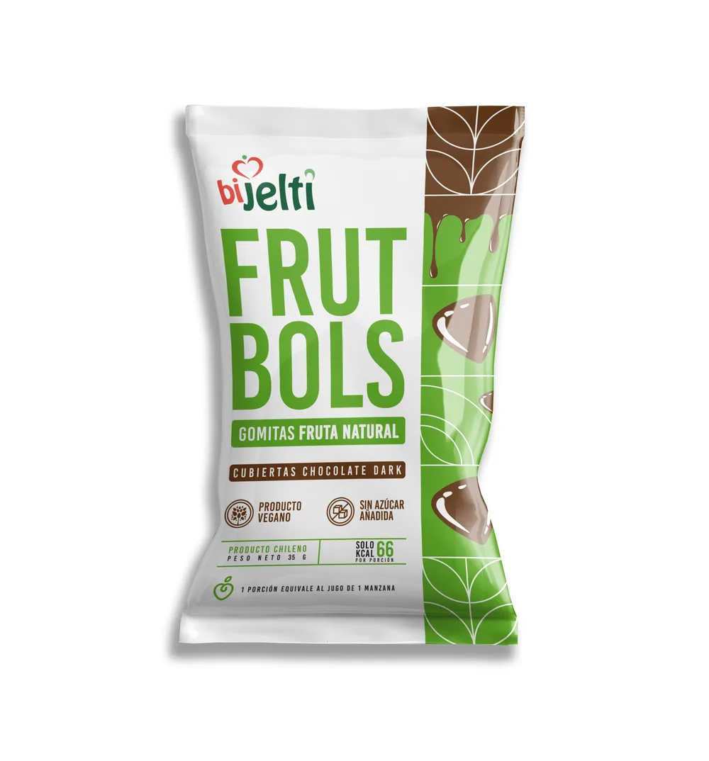Gomita Fruta Natural Sabor Chocolate Vegano Sin Azúcar 35 Gramos