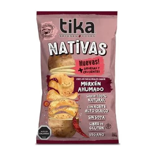 Chips de Papas Nativas de Merken ahumado Sin Glúten 150 grs