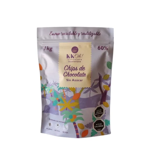 Chips de Chocolate 60% Sin Azúcar Sin Gluten 250 grs