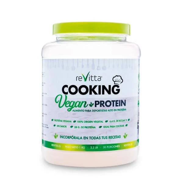 Proteína Vegana sin sabor 1000 gr. Sin Azúcar. Sin Gluten.