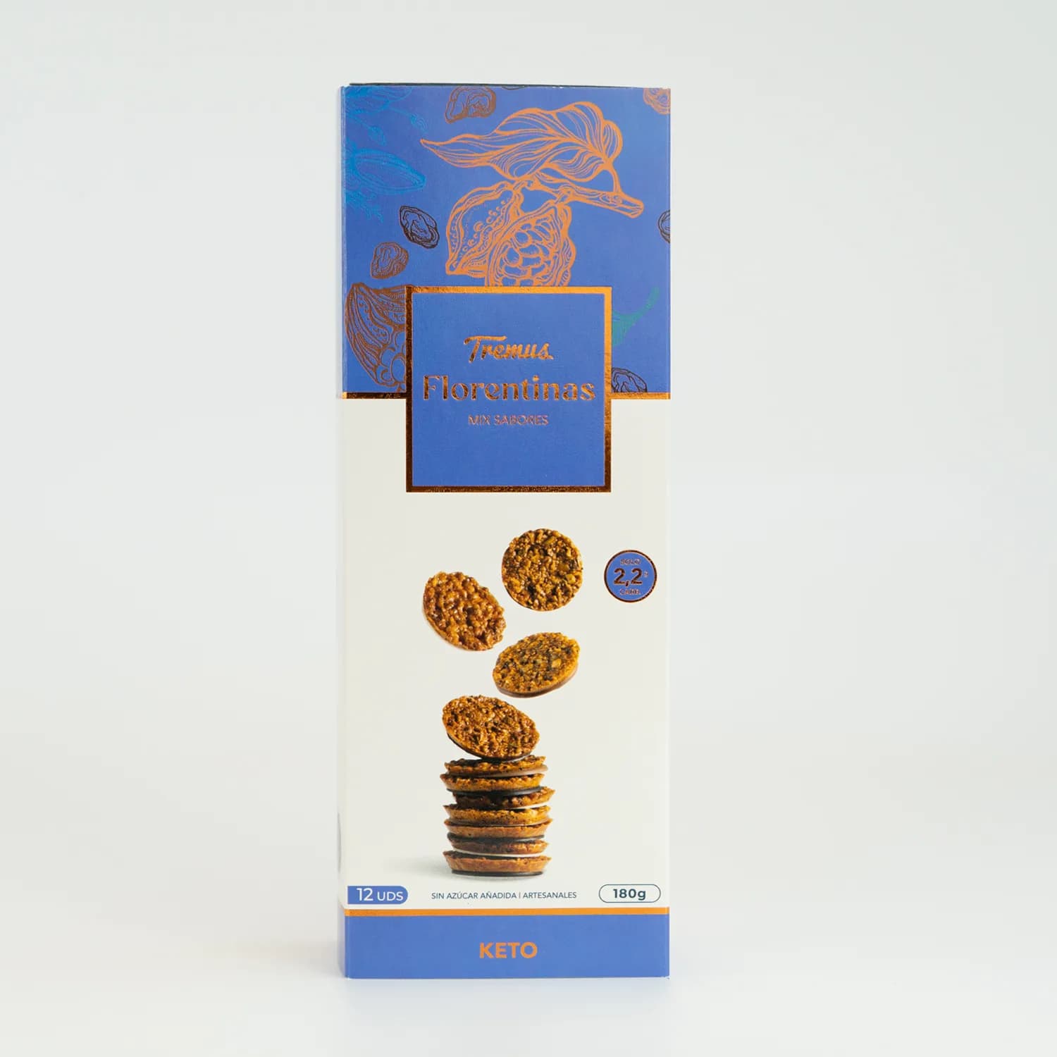 Mix de Galletas Florentinas Keto, Sin Azúcar Añadida, 180 g