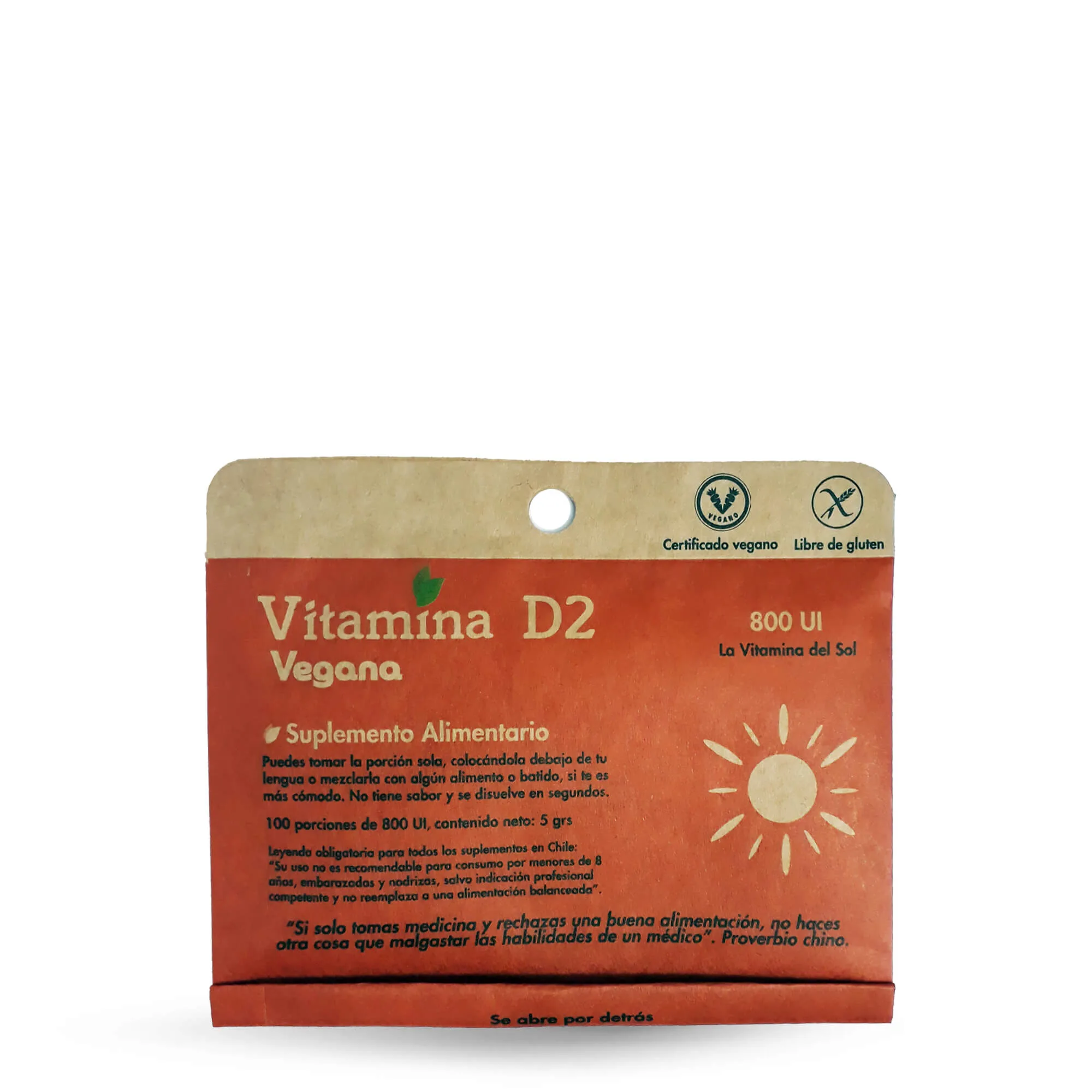 Vitamina D 2 Vegana 5 Gramos