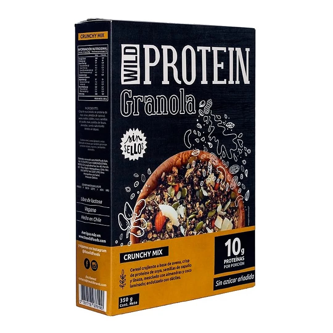 Granola Proteica Crunchy Mix Sin Azúcar Añadida Sin Sellos 300 grs
