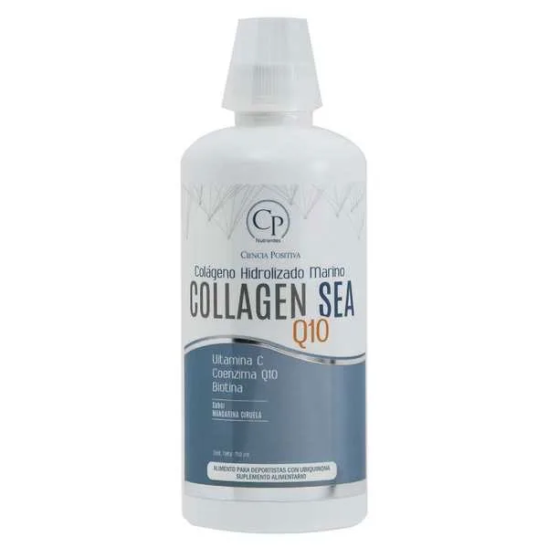 Colageno Marino Hidrolizado + Q10 + BiotinaSabor mandarina Ciruela 750 ml